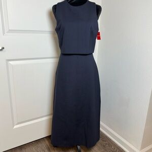 SPANX Classic Navy Midi Dress with Open Back / BNWT